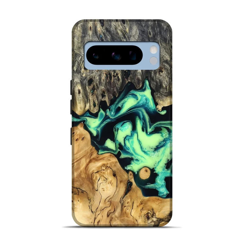 Pixel 8 Pro Wood Live Edge Phone Case - Tony (Green, 829825)
