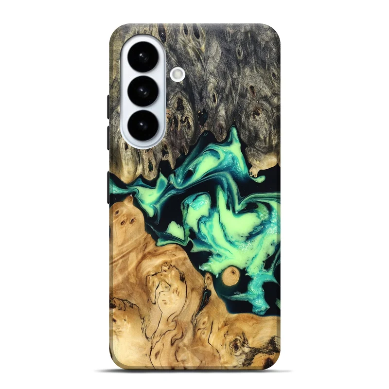 Galaxy S26 Plus Wood Live Edge Phone Case - Tony (Green, 829825)