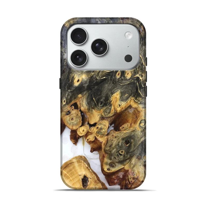 iPhone 18 Pro Wood Live Edge Phone Case - Stacia (Clear, 829823)