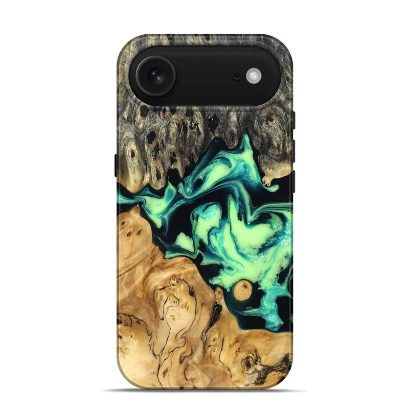 iPhone 17 Air Wood Live Edge Phone Case - Tony (Green, 829825)