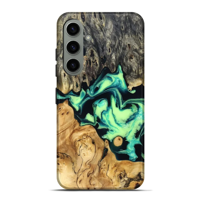 Galaxy S24 Plus Wood Live Edge Phone Case - Tony (Green, 829825)