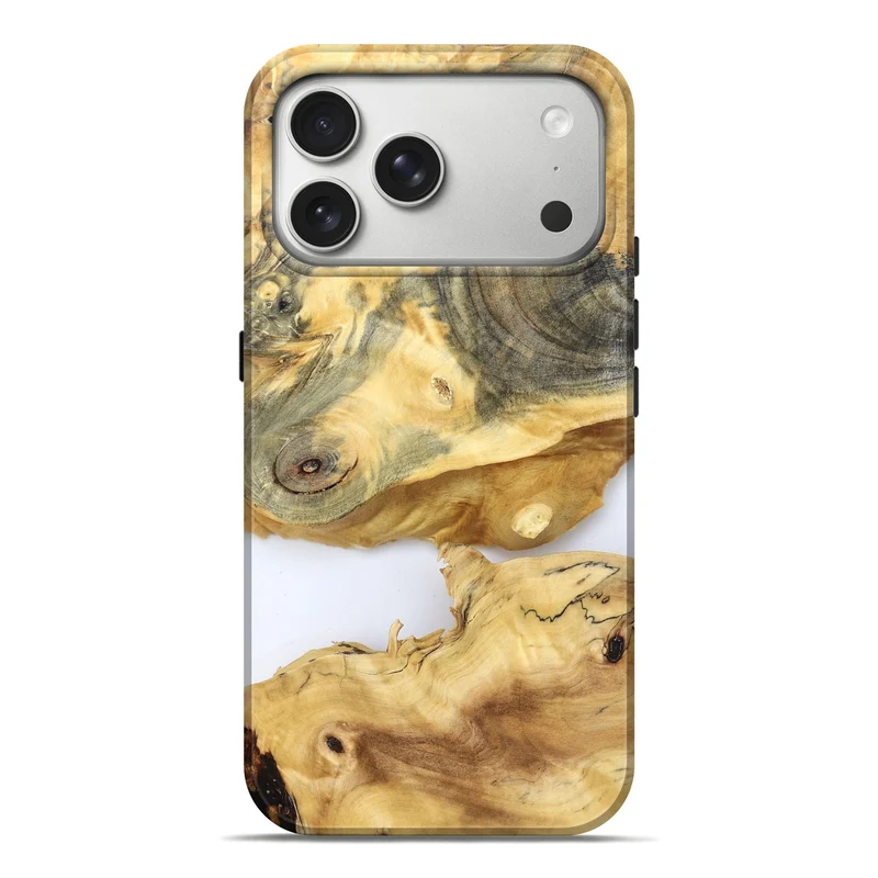 iPhone 17 Pro Max Wood Live Edge Phone Case - Charlee (Clear, 829830)