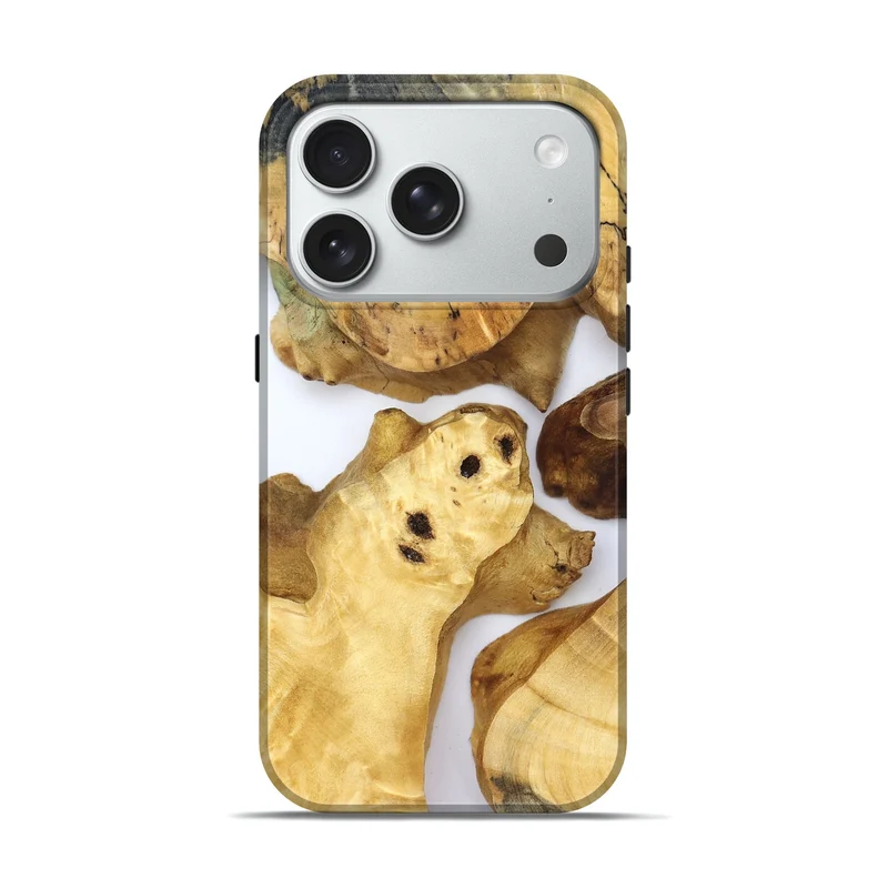 iPhone 18 Pro Wood Live Edge Phone Case - Tamatha (Clear, 829827)