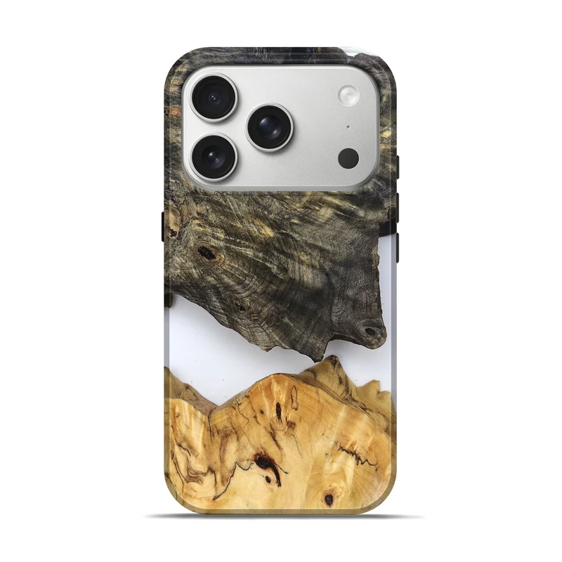iPhone 17 Pro Wood Live Edge Phone Case - Teena (Clear, 829822)