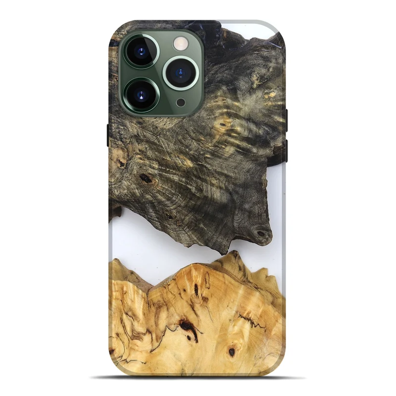 iPhone 13 Pro Max Wood Live Edge Phone Case - Teena (Clear, 829822)