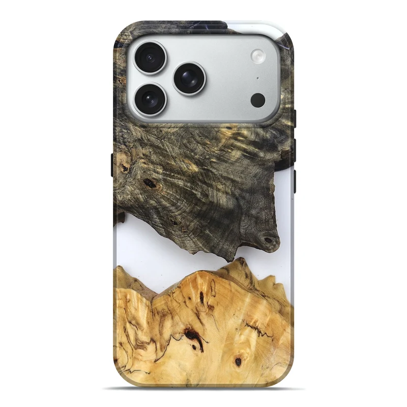 iPhone 18 Pro Max Wood Live Edge Phone Case - Teena (Clear, 829822)