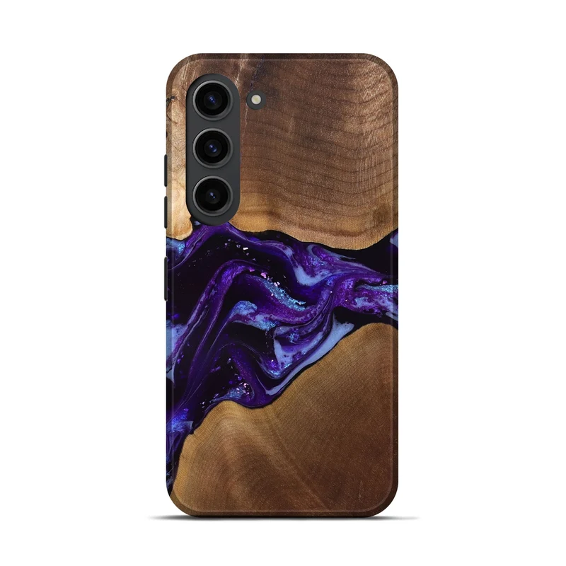 Galaxy S23 Wood Live Edge Phone Case - Cierra (Purple, 829793)