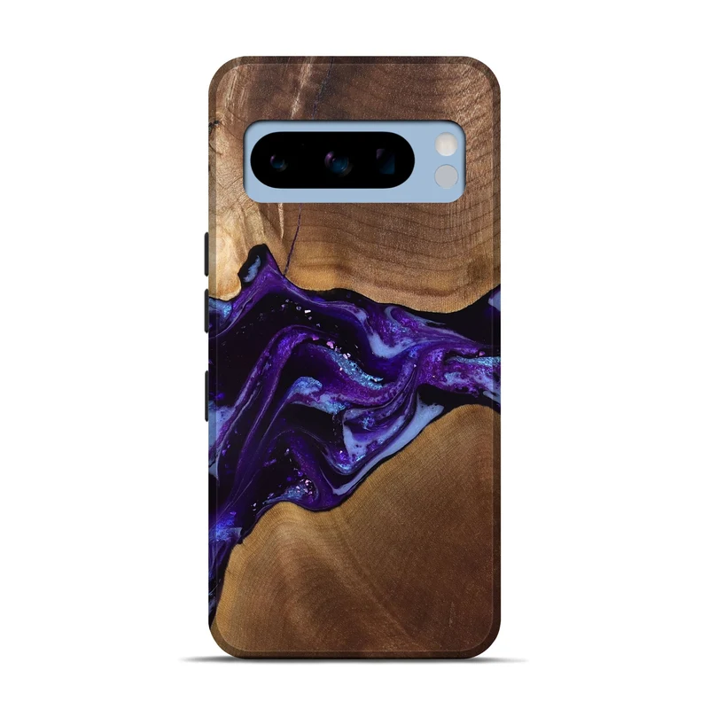 Pixel 8 Pro Wood Live Edge Phone Case - Cierra (Purple, 829793)