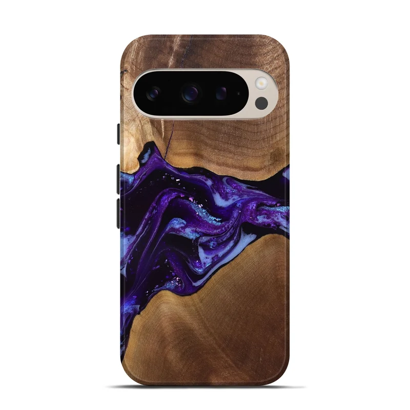 Pixel 9 Wood Live Edge Phone Case - Cierra (Purple, 829793)