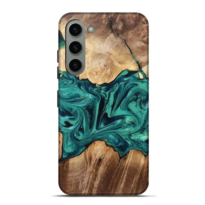 Galaxy S23 Plus Wood Live Edge Phone Case - Nash (Green, 829790)