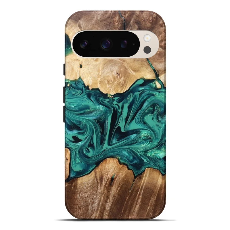 Pixel 9 Pro XL Wood Live Edge Phone Case - Nash (Green, 829790)