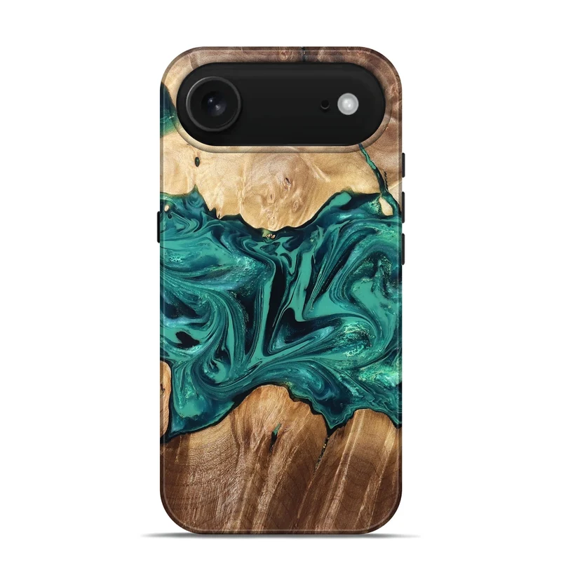 iPhone 17 Air Wood Live Edge Phone Case - Nash (Green, 829790)