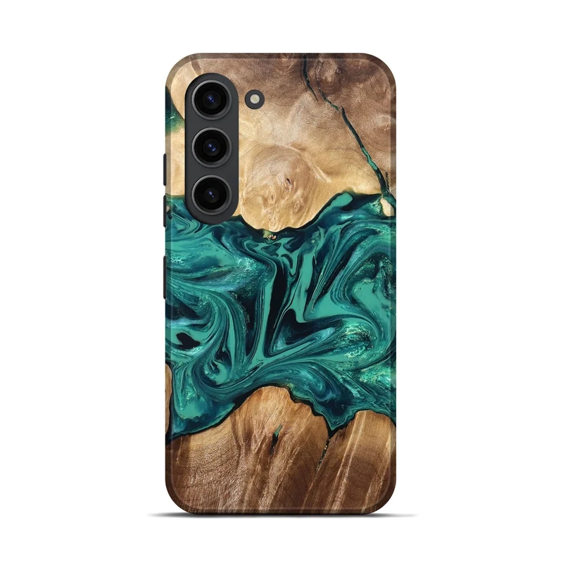 Galaxy S23 Wood Live Edge Phone Case - Nash (Green, 829790)