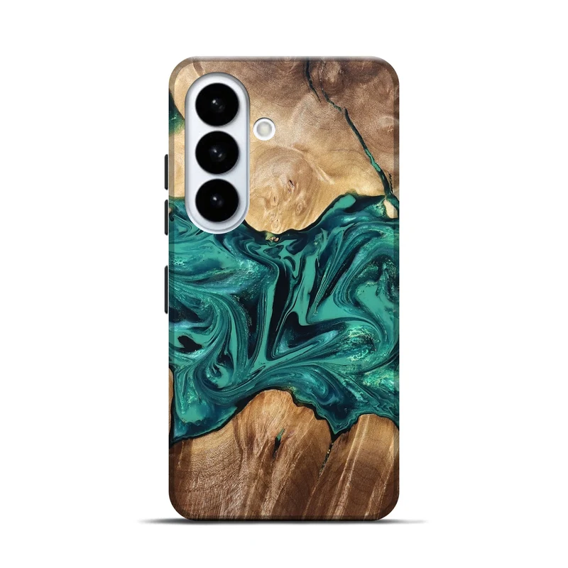 Galaxy S26 Wood Live Edge Phone Case - Nash (Green, 829790)