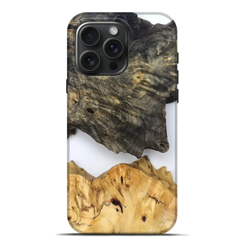 iPhone 16 Pro Max Wood Live Edge Phone Case - Teena (Clear, 829822)