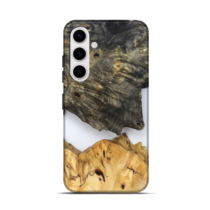 Galaxy S25 Wood Live Edge Phone Case - Teena (Clear, 829822)