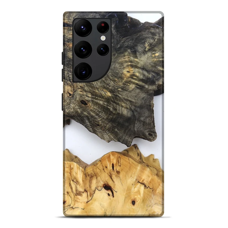 Galaxy S22 Ultra Wood Live Edge Phone Case - Teena (Clear, 829822)