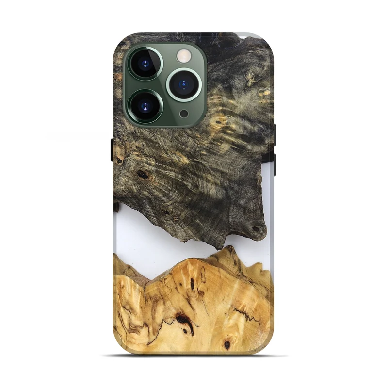 iPhone 13 Pro Wood Live Edge Phone Case - Teena (Clear, 829822)