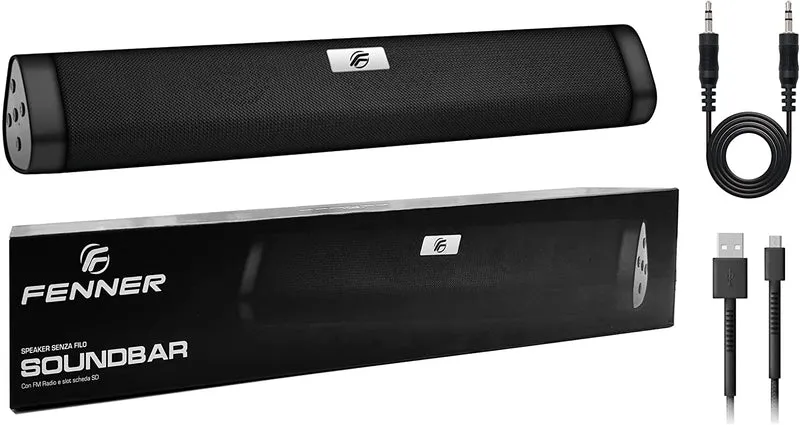 FENNER Cassa Bluetooth portatile 10W durata batteria 2/3h MicroSD AUX RADIO FM USB Speaker Bluetooth 5.0
