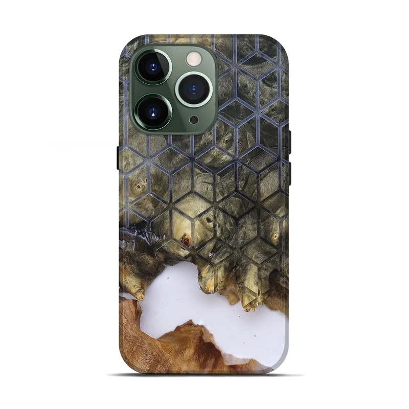 iPhone 13 Pro Wood Live Edge Phone Case - Matteo (Clear, 829803)