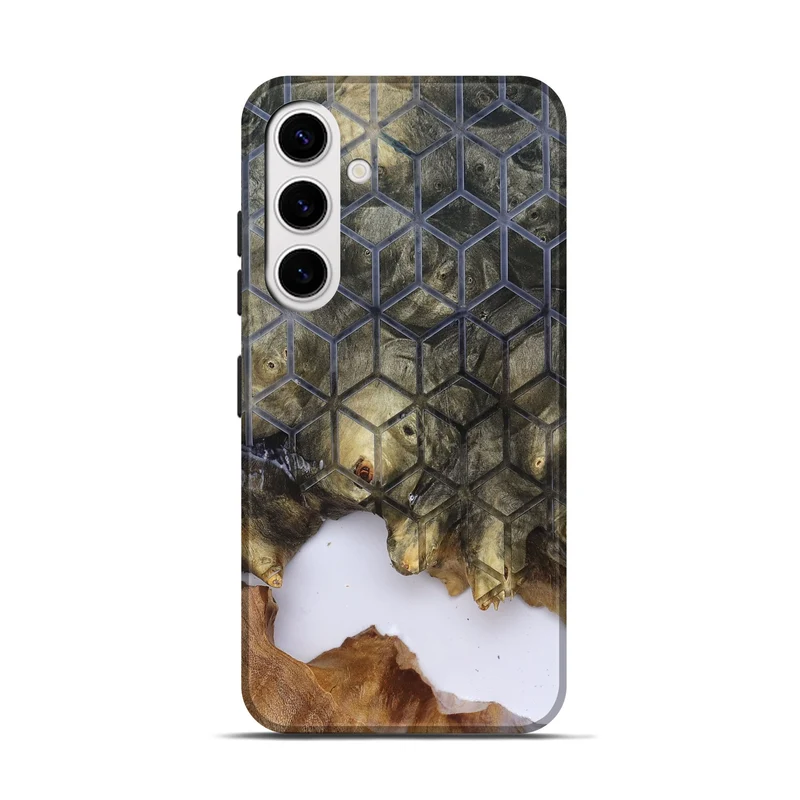 Galaxy S25 Wood Live Edge Phone Case - Matteo (Clear, 829803)
