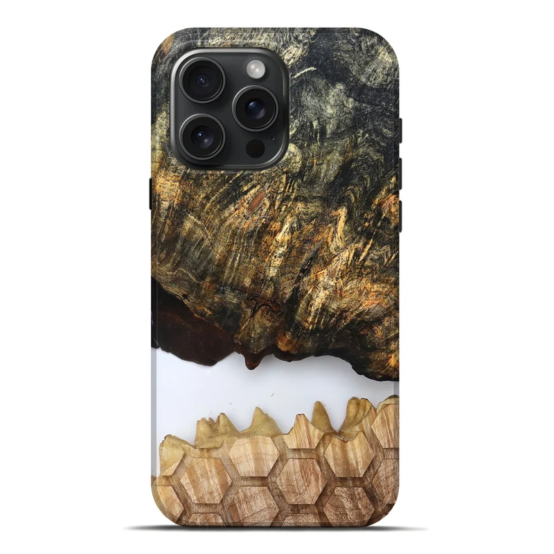 iPhone 16 Pro Max Wood Live Edge Phone Case - Artis (Clear, 829808)