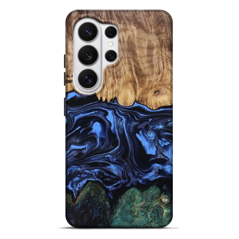 Galaxy S26 Ultra Wood Live Edge Phone Case - Shmuel (Blue, 829807)