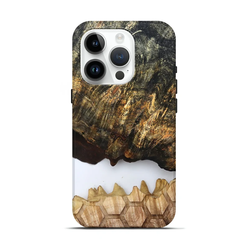 iPhone 15 Pro Wood Live Edge Phone Case - Artis (Clear, 829808)