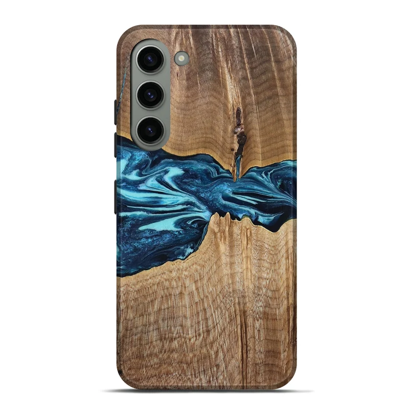 Galaxy S23 Plus Wood Live Edge Phone Case - Zackary (Blue, 829804)