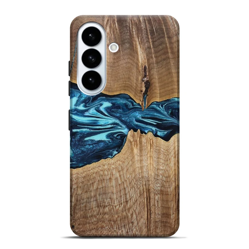 Galaxy S26 Plus Wood Live Edge Phone Case - Zackary (Blue, 829804)