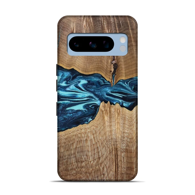Pixel 8 Pro Wood Live Edge Phone Case - Zackary (Blue, 829804)