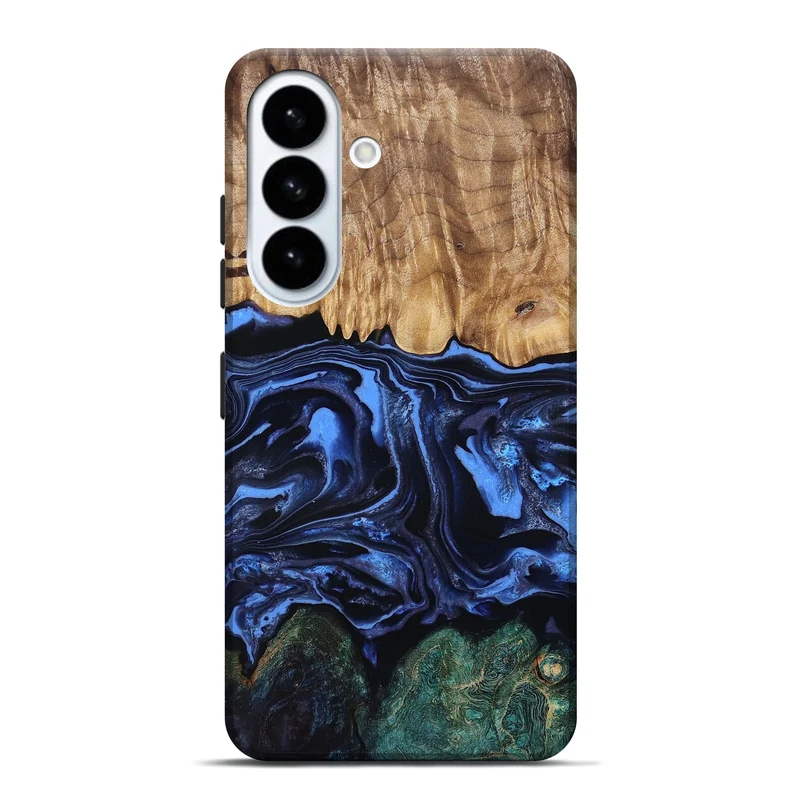 Galaxy S26 Plus Wood Live Edge Phone Case - Shmuel (Blue, 829807)
