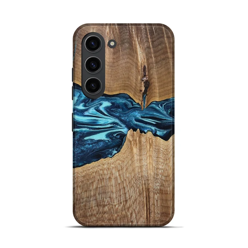 Galaxy S23 Wood Live Edge Phone Case - Zackary (Blue, 829804)