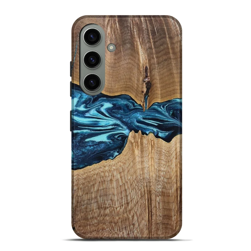 Galaxy S24 Plus Wood Live Edge Phone Case - Zackary (Blue, 829804)