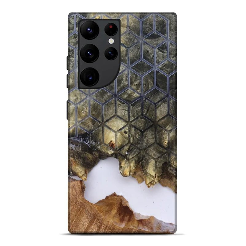 Galaxy S22 Ultra Wood Live Edge Phone Case - Matteo (Clear, 829803)