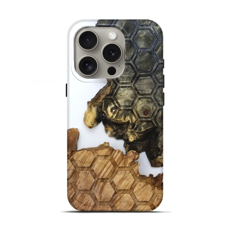 iPhone 16 Pro Wood Live Edge Phone Case - Javion (Clear, 829786)