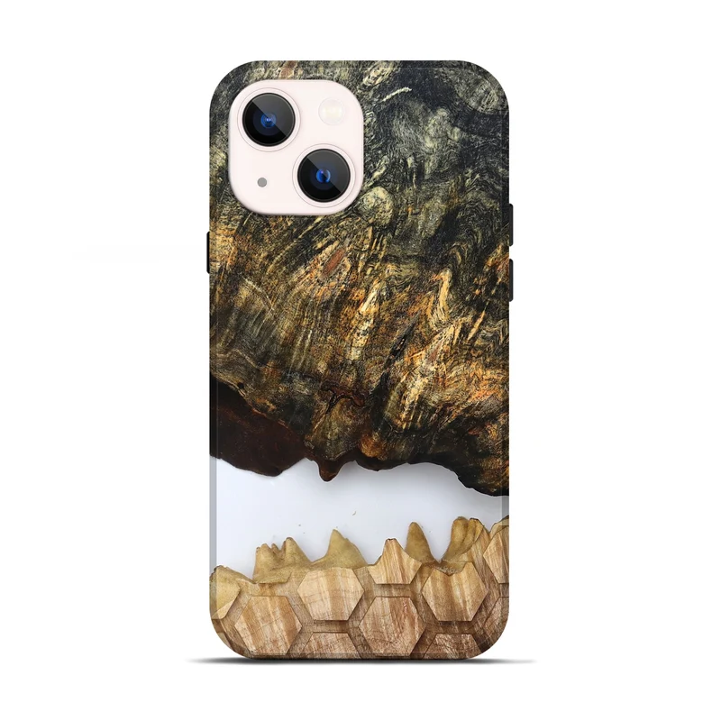 iPhone 13 Wood Live Edge Phone Case - Artis (Clear, 829808)