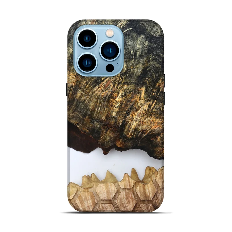 iPhone 14 Pro Wood Live Edge Phone Case - Artis (Clear, 829808)