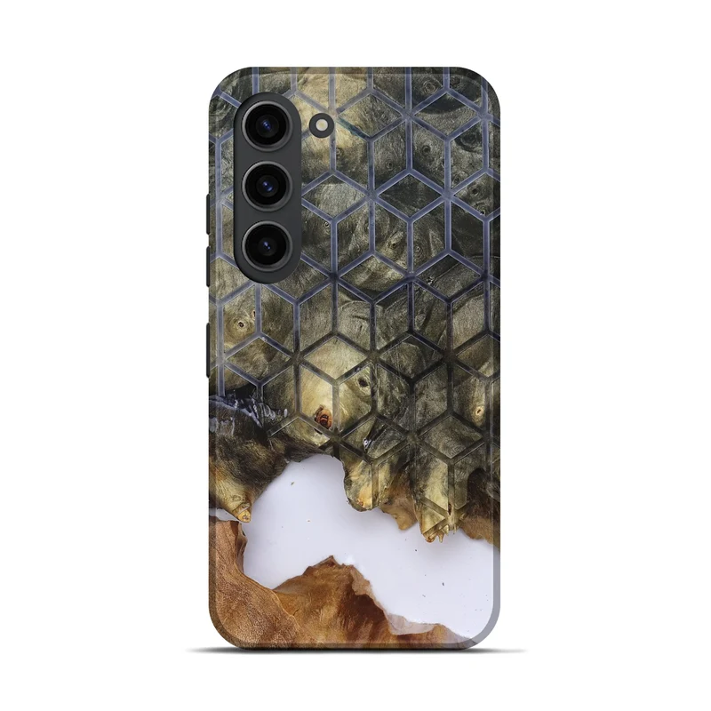 Galaxy S23 Wood Live Edge Phone Case - Matteo (Clear, 829803)