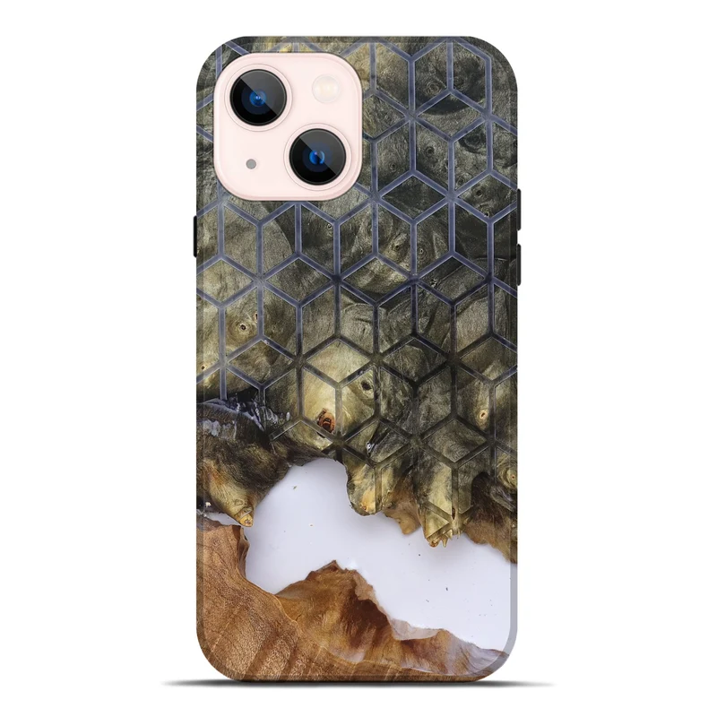 iPhone 14 Plus Wood Live Edge Phone Case - Matteo (Clear, 829803)