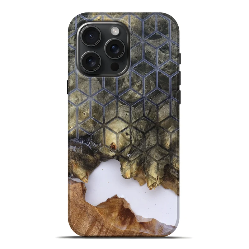 iPhone 16 Pro Max Wood Live Edge Phone Case - Matteo (Clear, 829803)
