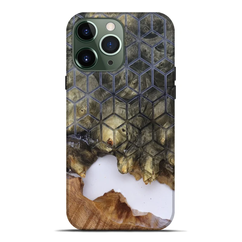 iPhone 13 Pro Max Wood Live Edge Phone Case - Matteo (Clear, 829803)