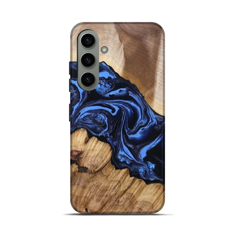 Galaxy S24 Wood Live Edge Phone Case - Sarai (Blue, 829813)