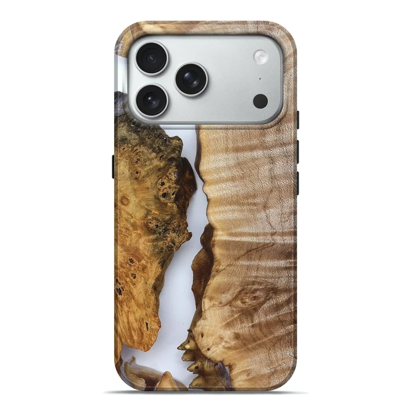 iPhone 18 Pro Max Wood Live Edge Phone Case - Stephon (Clear, 829811)