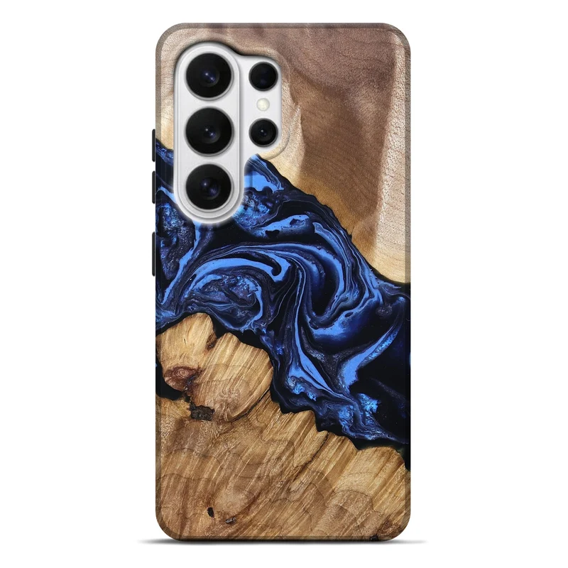 Galaxy S26 Ultra Wood Live Edge Phone Case - Sarai (Blue, 829813)