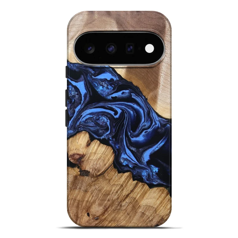 Pixel 11 Pro XL Wood Live Edge Phone Case - Sarai (Blue, 829813)