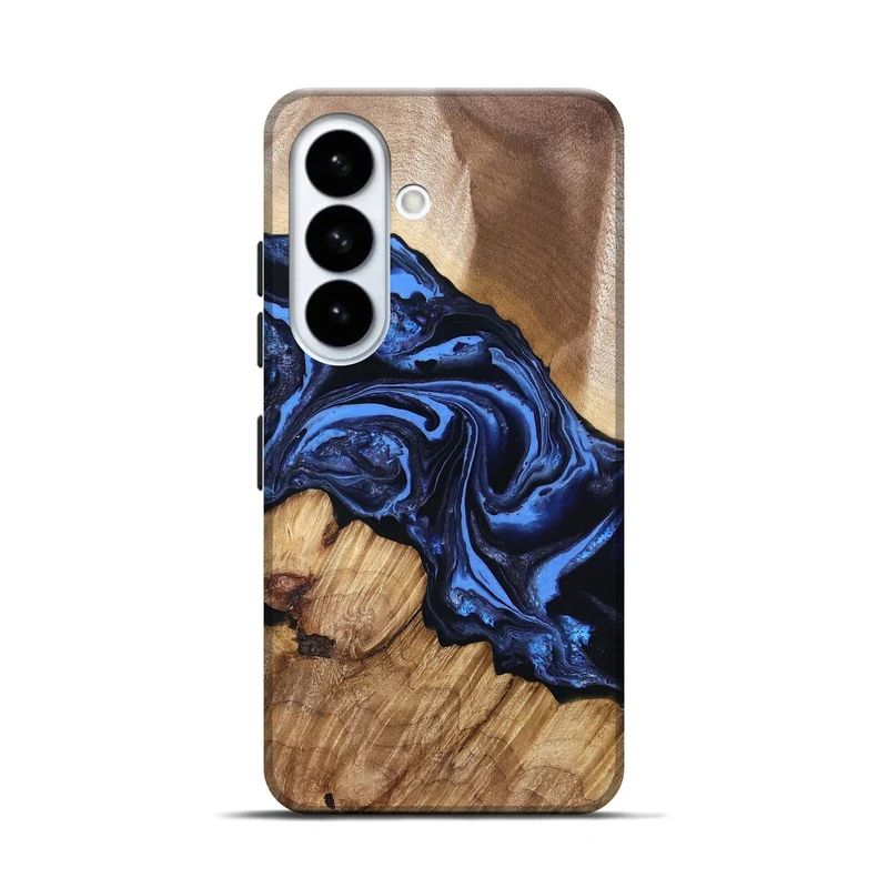 Galaxy S26 Wood Live Edge Phone Case - Sarai (Blue, 829813)