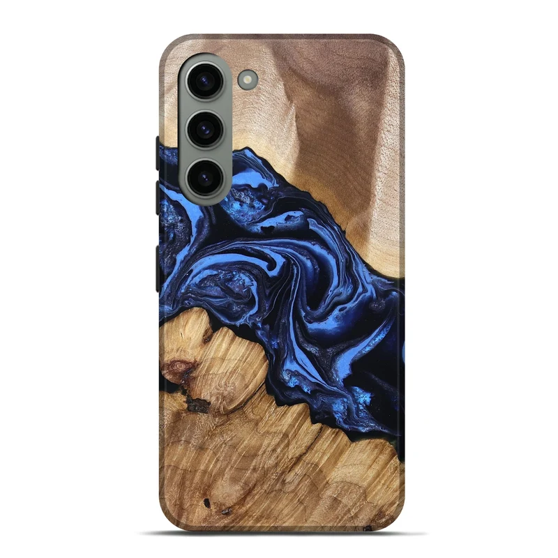 Galaxy S23 Plus Wood Live Edge Phone Case - Sarai (Blue, 829813)