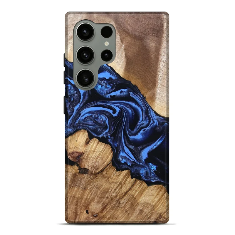 Galaxy S24 Ultra Wood Live Edge Phone Case - Sarai (Blue, 829813)