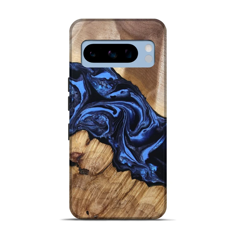 Pixel 8 Pro Wood Live Edge Phone Case - Sarai (Blue, 829813)